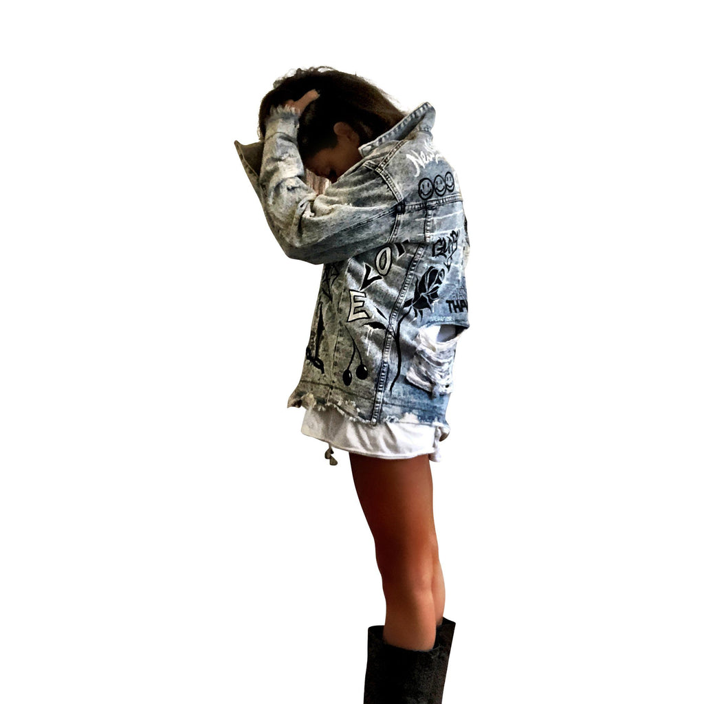 Buy GRAFFITI GIRL' DENIM JACKET by Wren + Glory