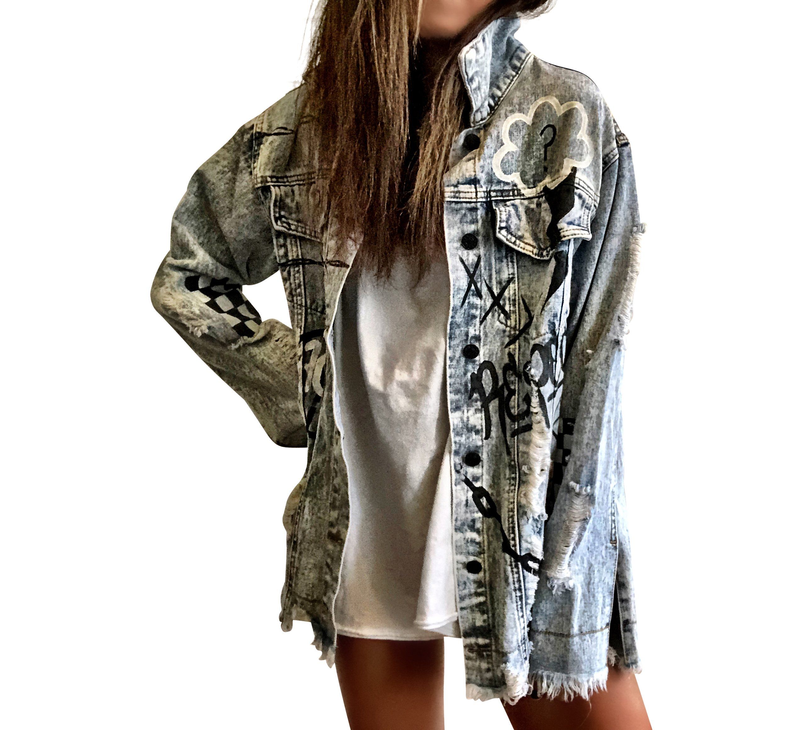 Buy GRAFFITI GIRL' DENIM JACKET by Wren + Glory