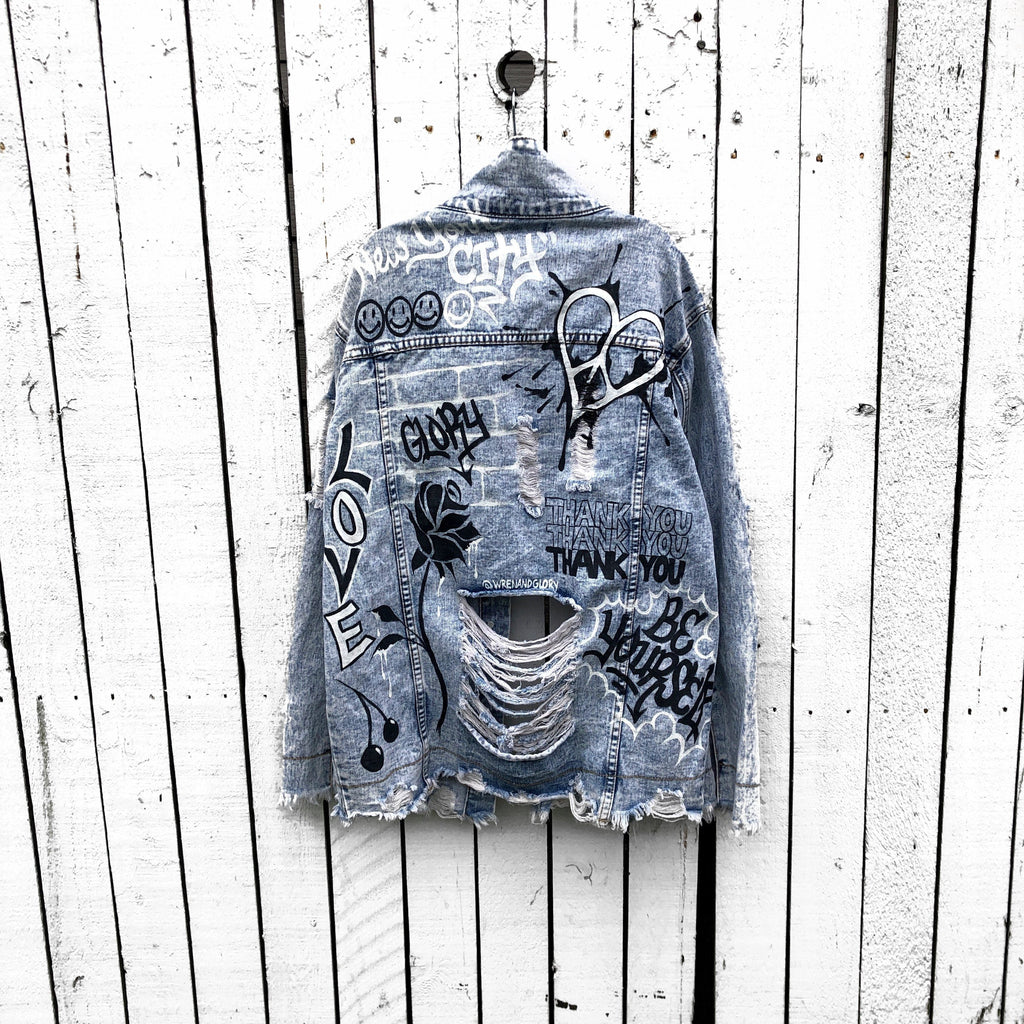 Buy GRAFFITI GIRL' DENIM JACKET by Wren + Glory