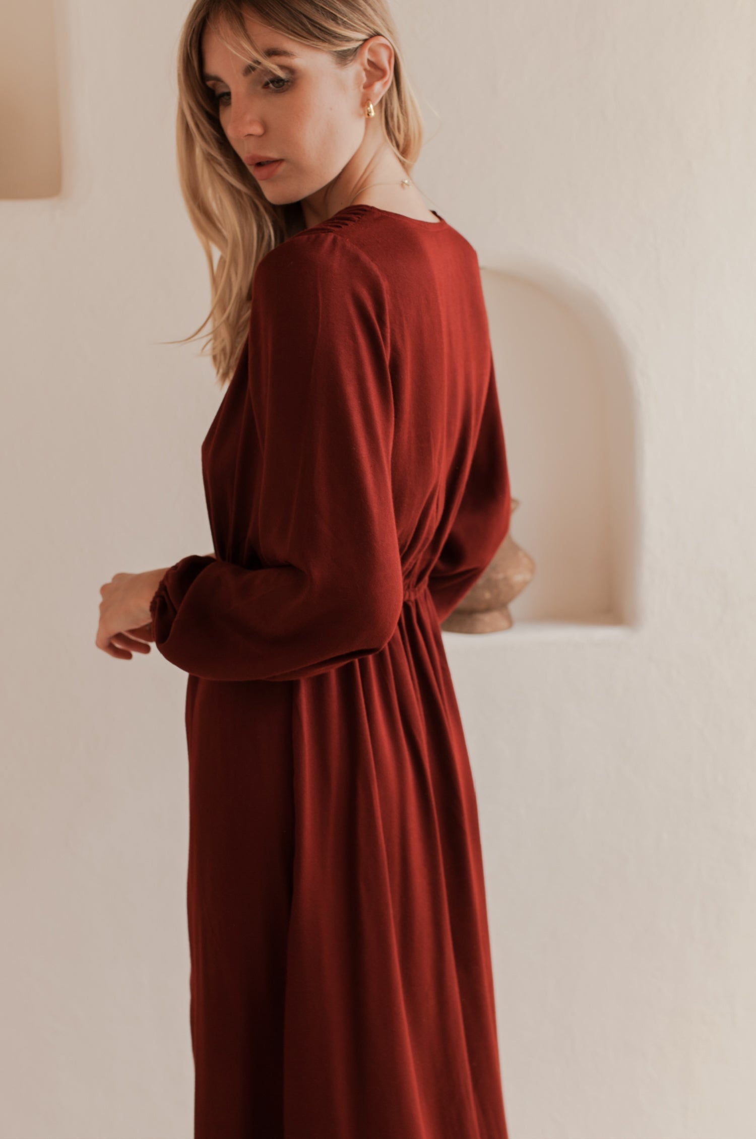 Buy Greta Long Sleeve Midi Dress by ELF