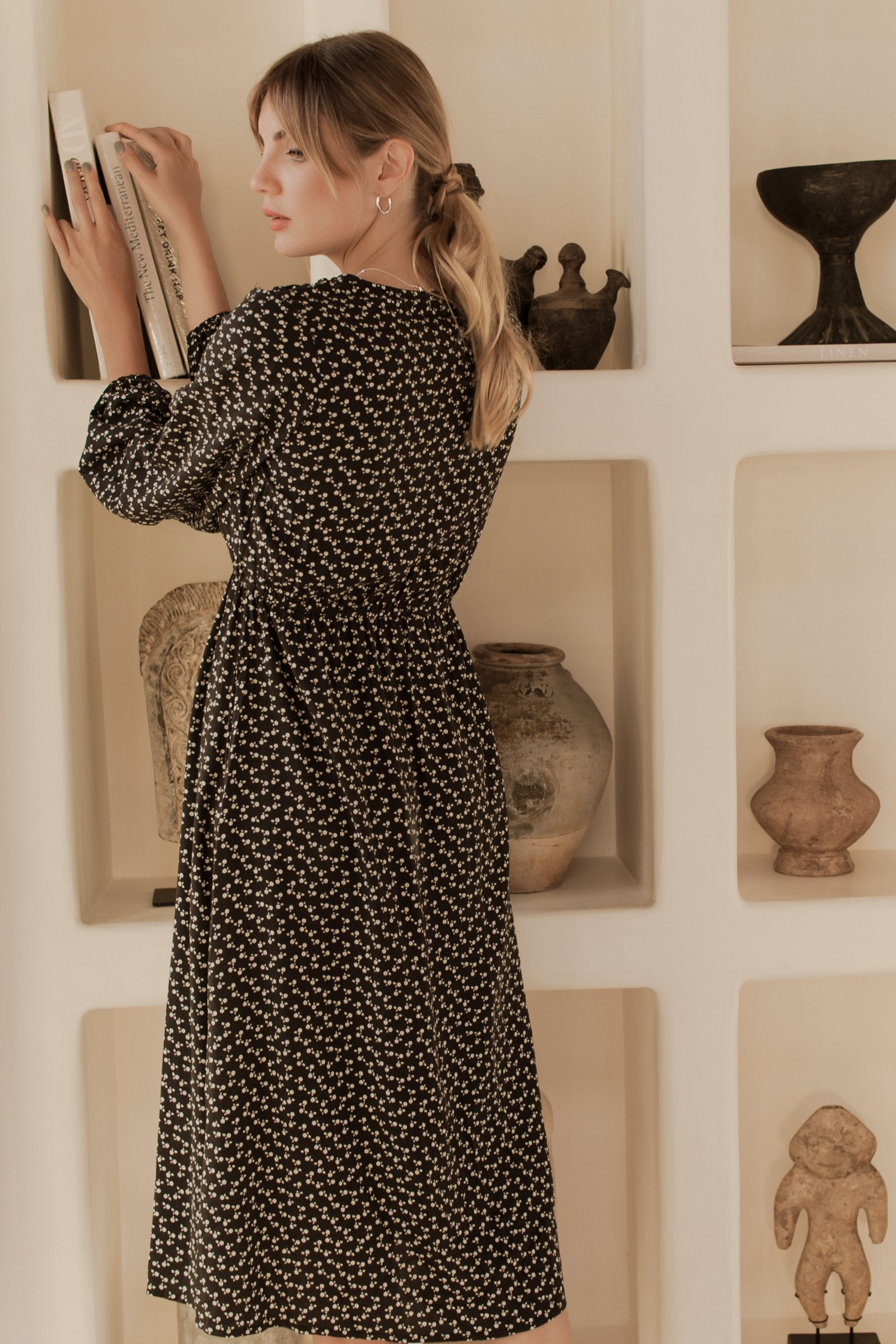 Buy Greta Long Sleeve Midi Dress by Bali ELF