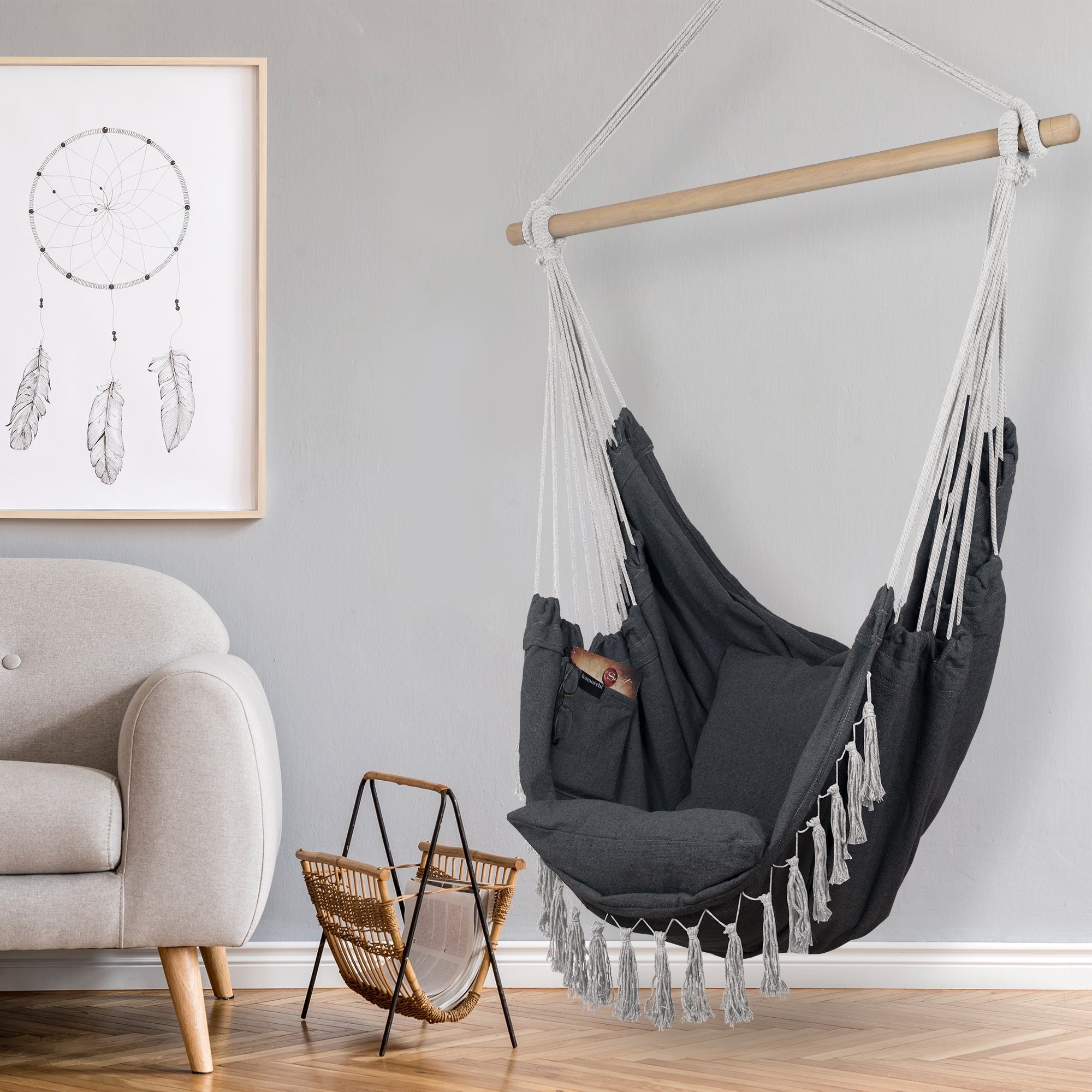 Buy Hanging Hammock Chair (Grey) by Komorebi