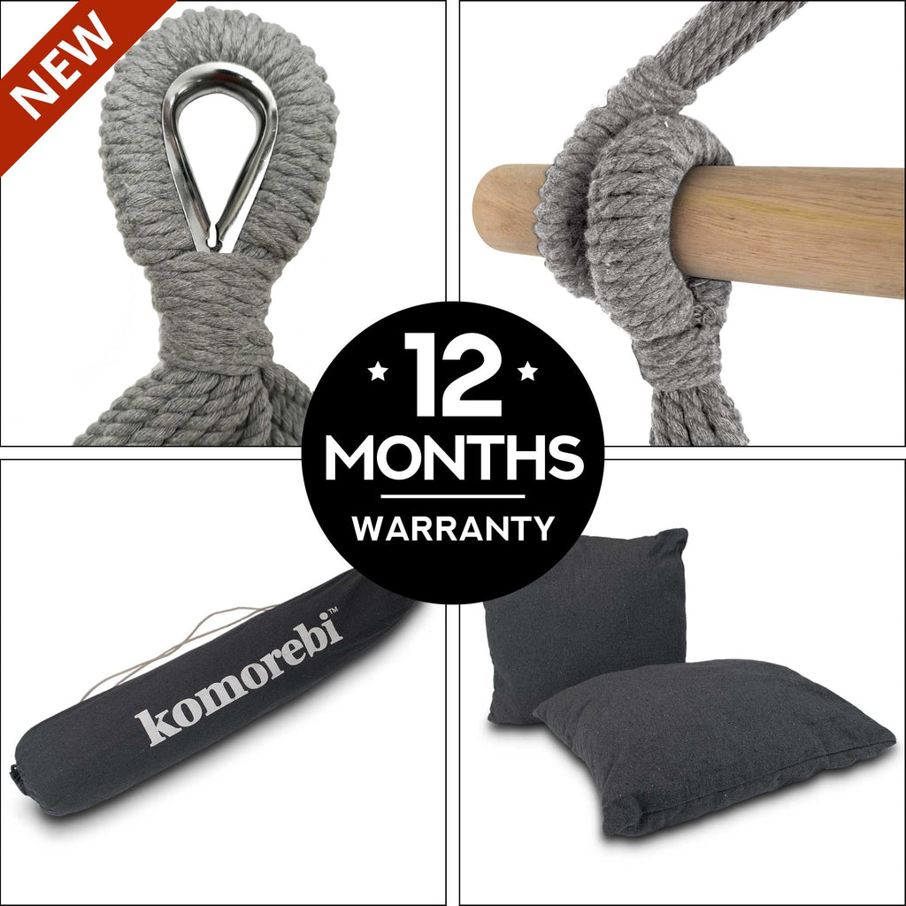 Buy Hanging Hammock Chair (Grey) by Komorebi