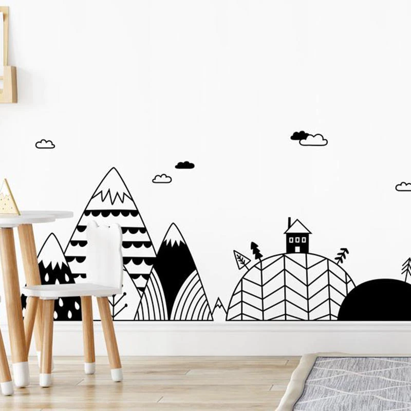 Buy Scandinavian Mountains and Hills Wall Sticker by Faz