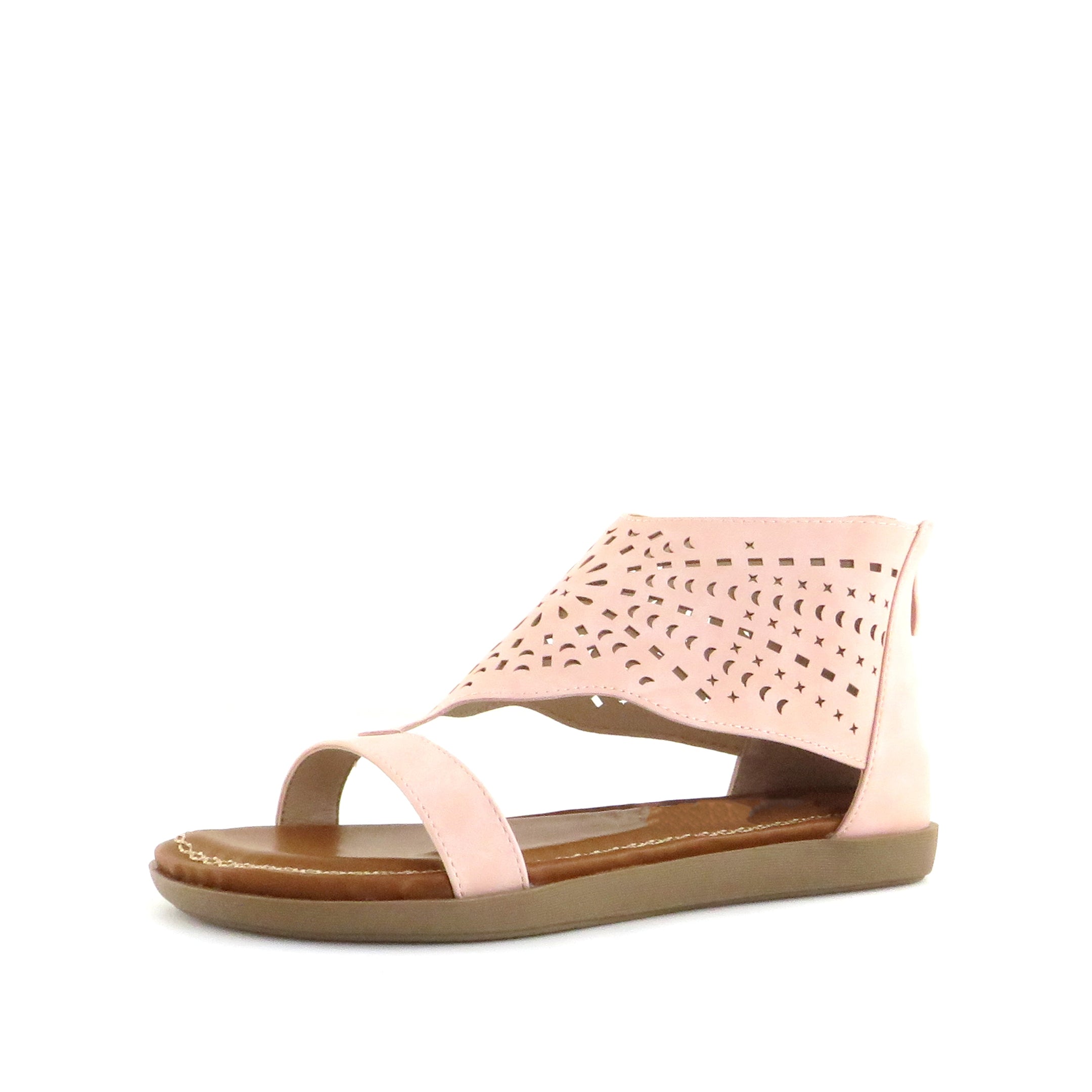 Buy Women's Crissy Peach Perforated Sandal by Nest Shoes