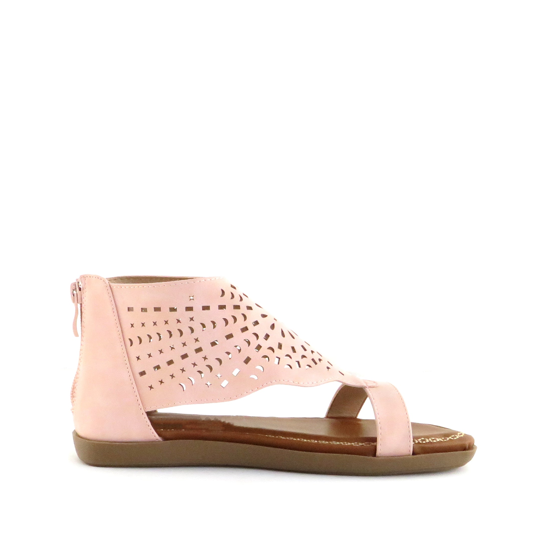Buy Women's Crissy Peach Perforated Sandal by Nest Shoes