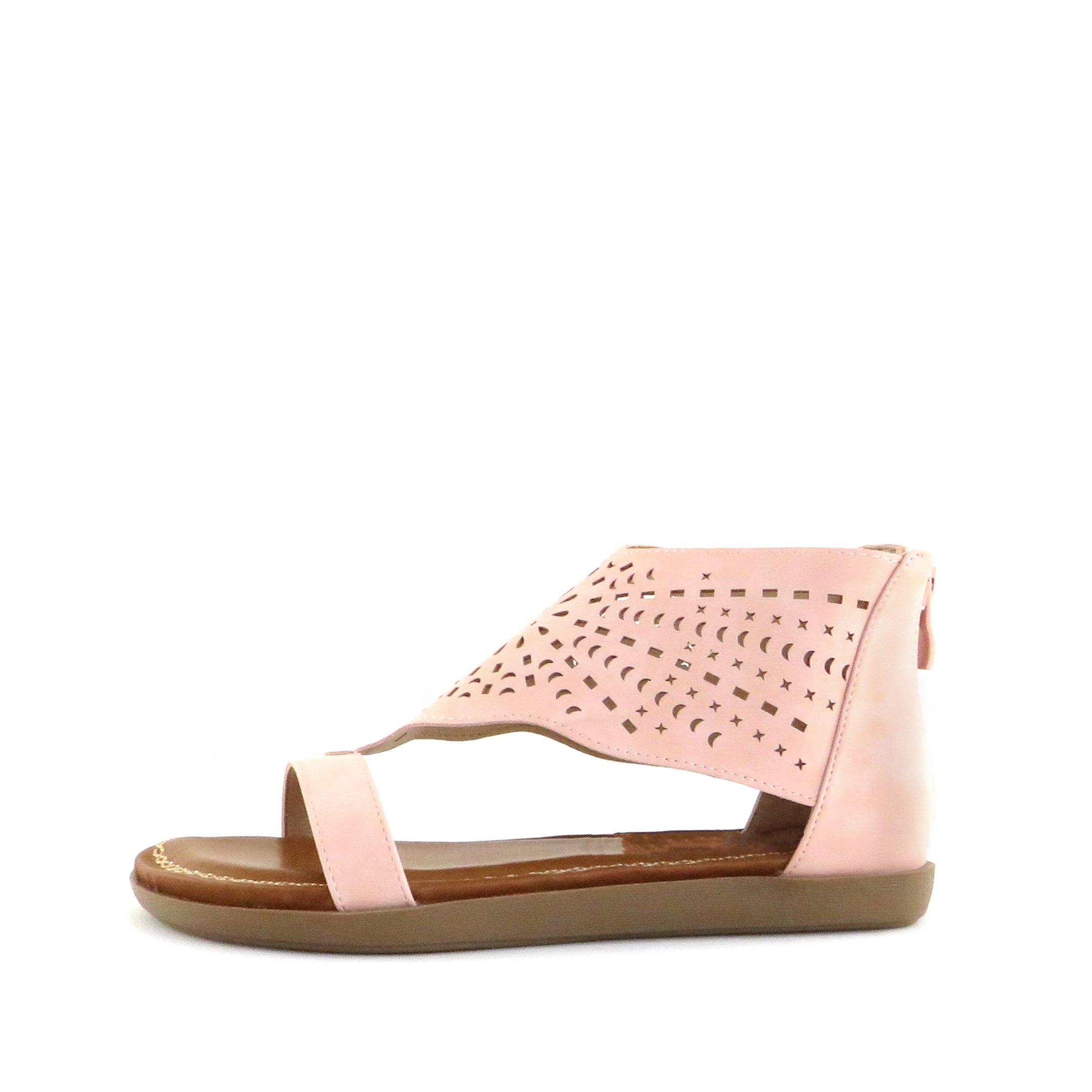 Buy Women's Crissy Peach Perforated Sandal by Nest Shoes