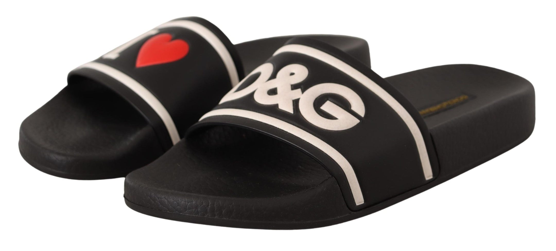 Elegant Black Leather Slide Sandals for Her