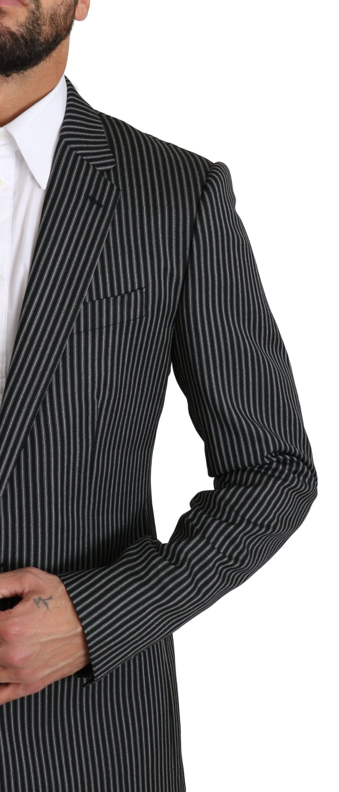 Black White Stripes 2 Piece MARTINI Suit