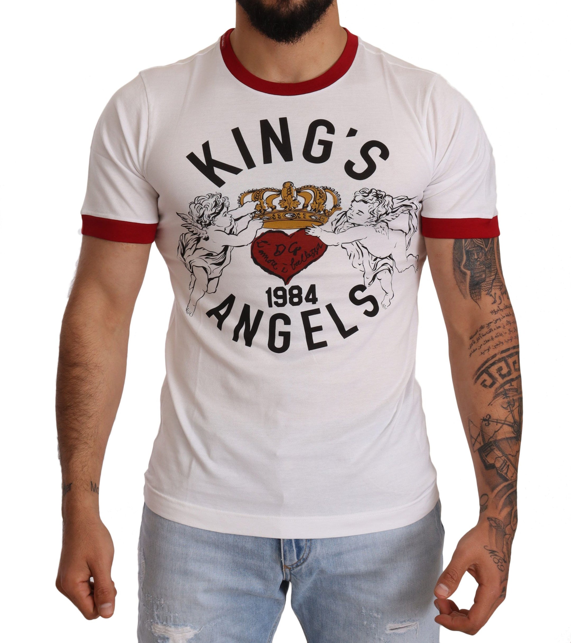 Exquisite Angelic Motif Cotton T-Shirt