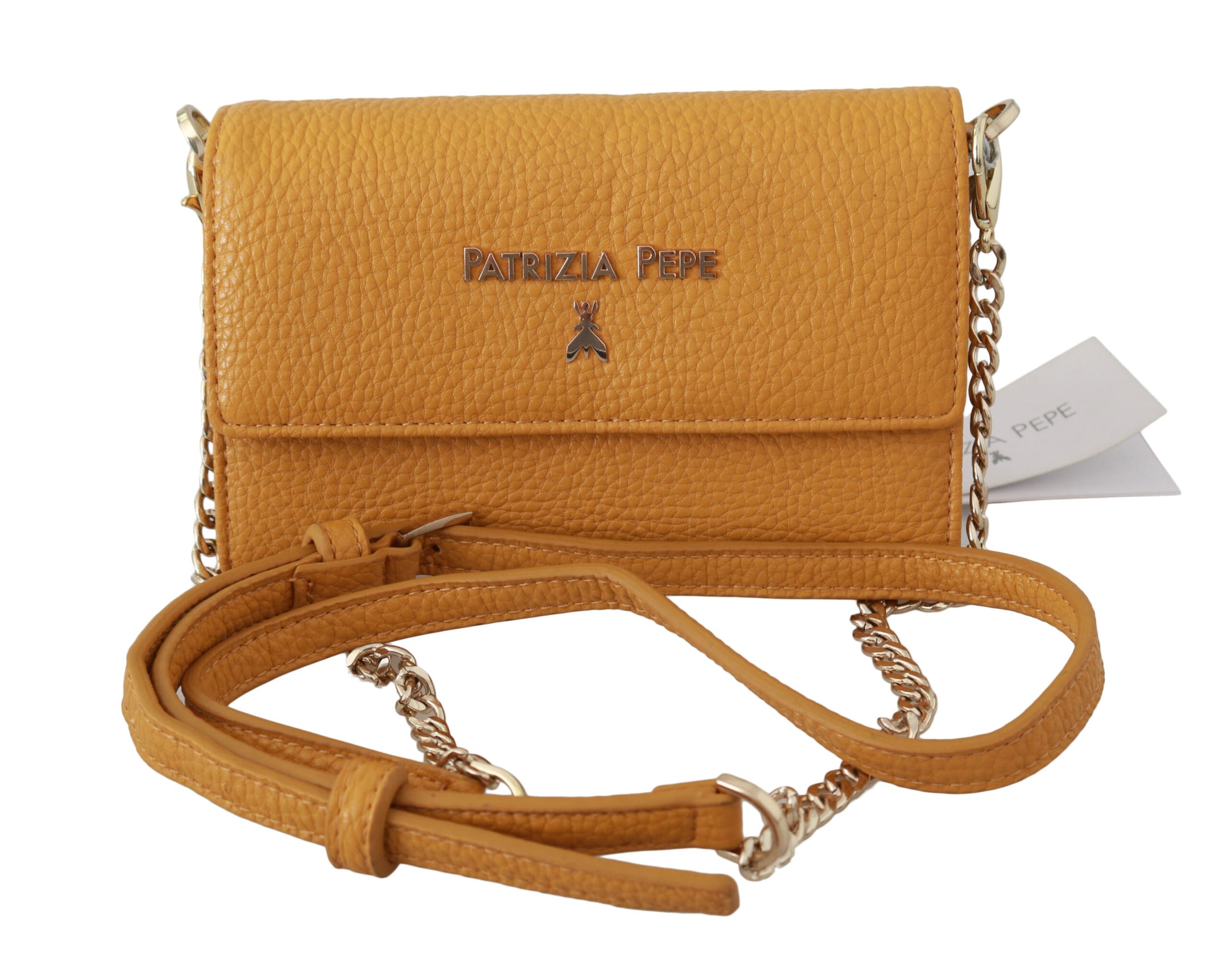 Chic Yellow Leather Shoulder Bag