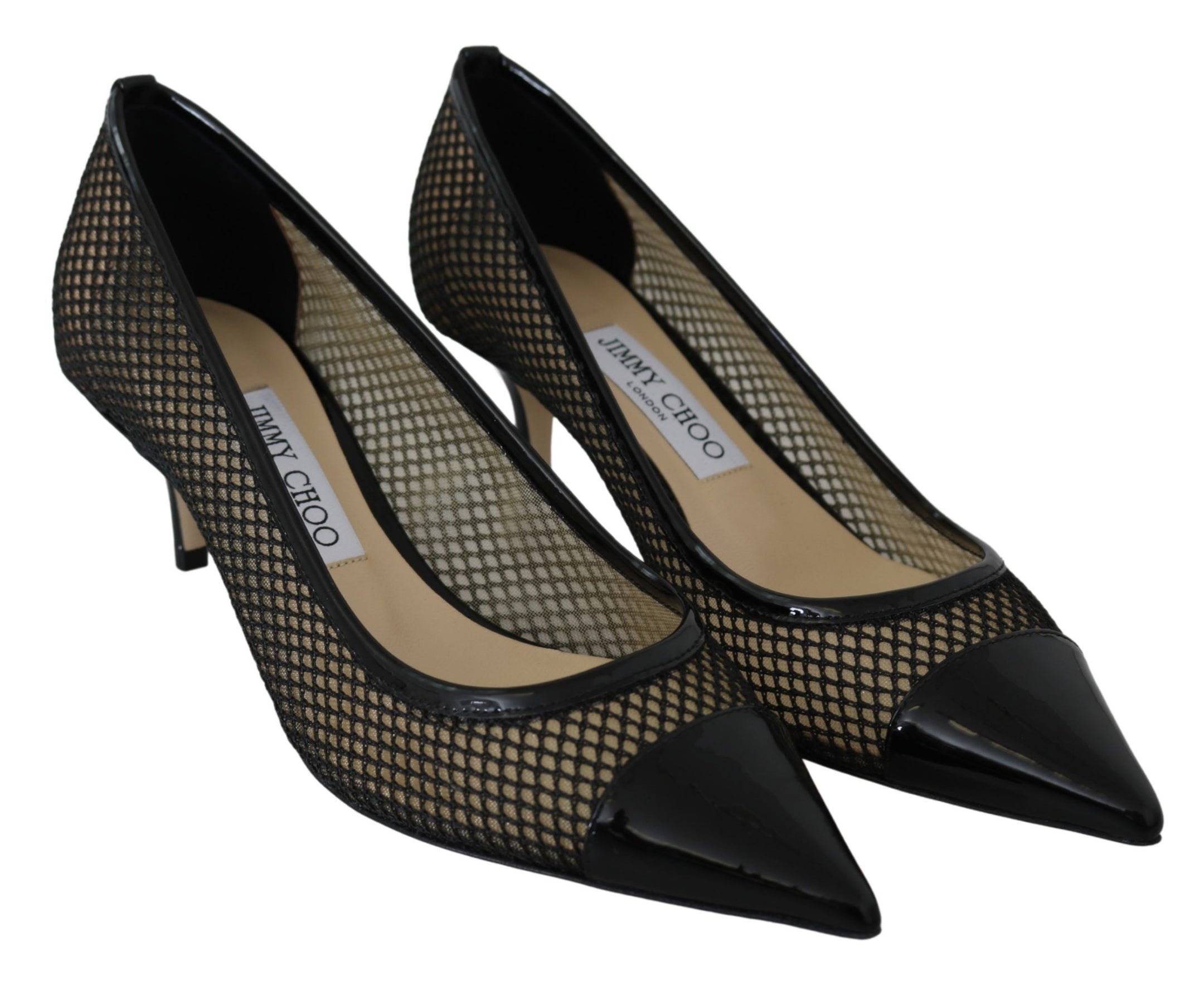 Chic Patent Mesh Pointed Pumps