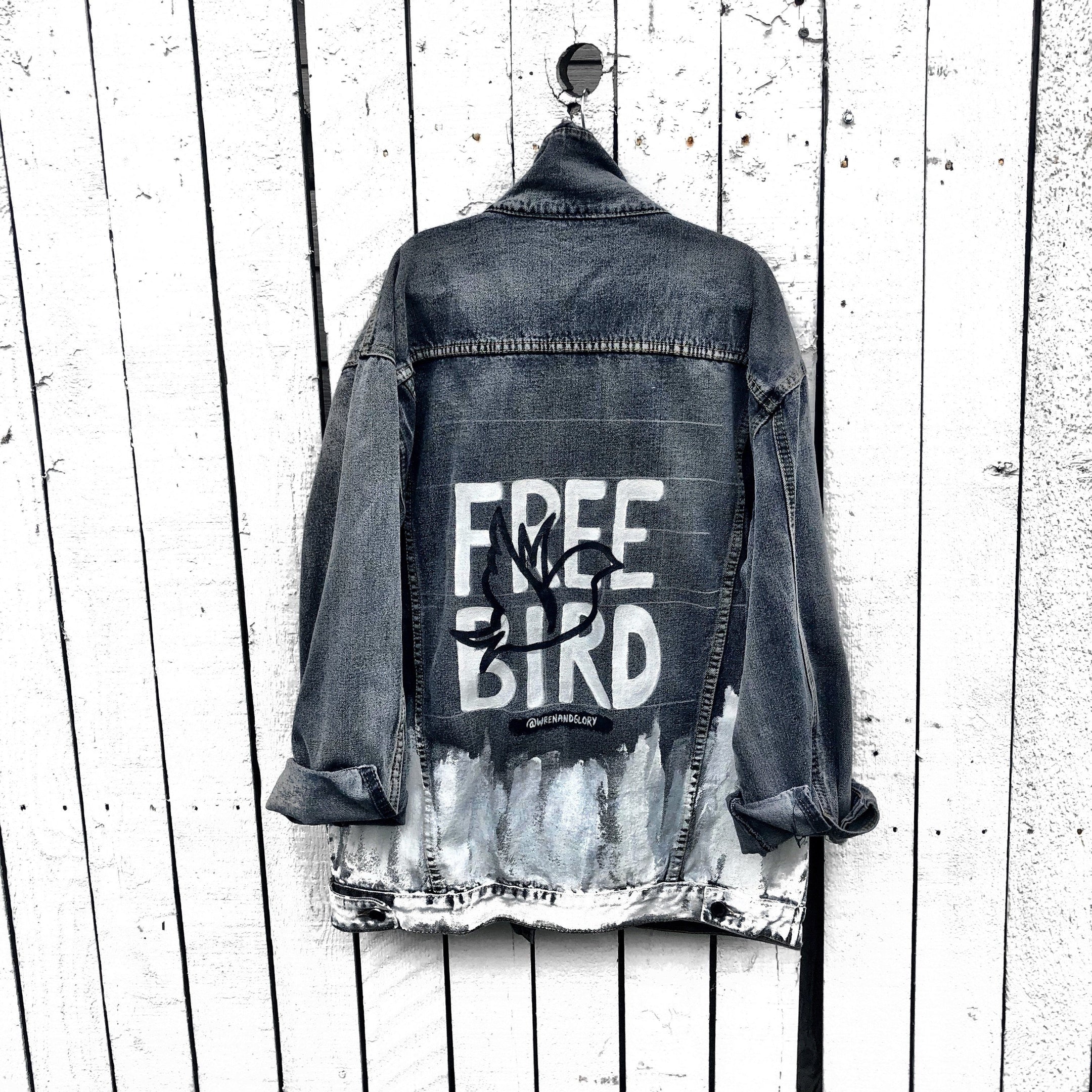Buy FREE BIRD' DENIM JACKET by Wren + Glory