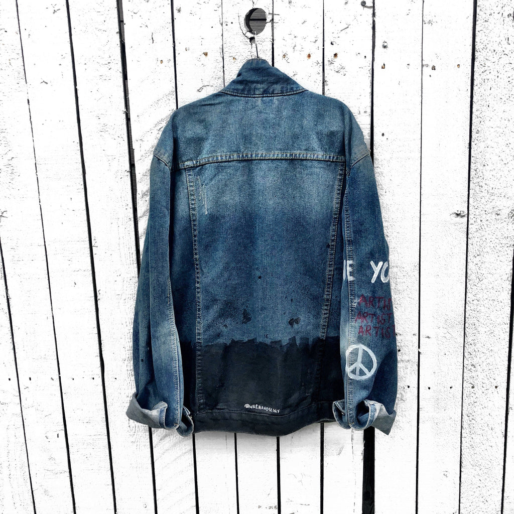 Buy PLAY HARD' DENIM JACKET by Wren + Glory