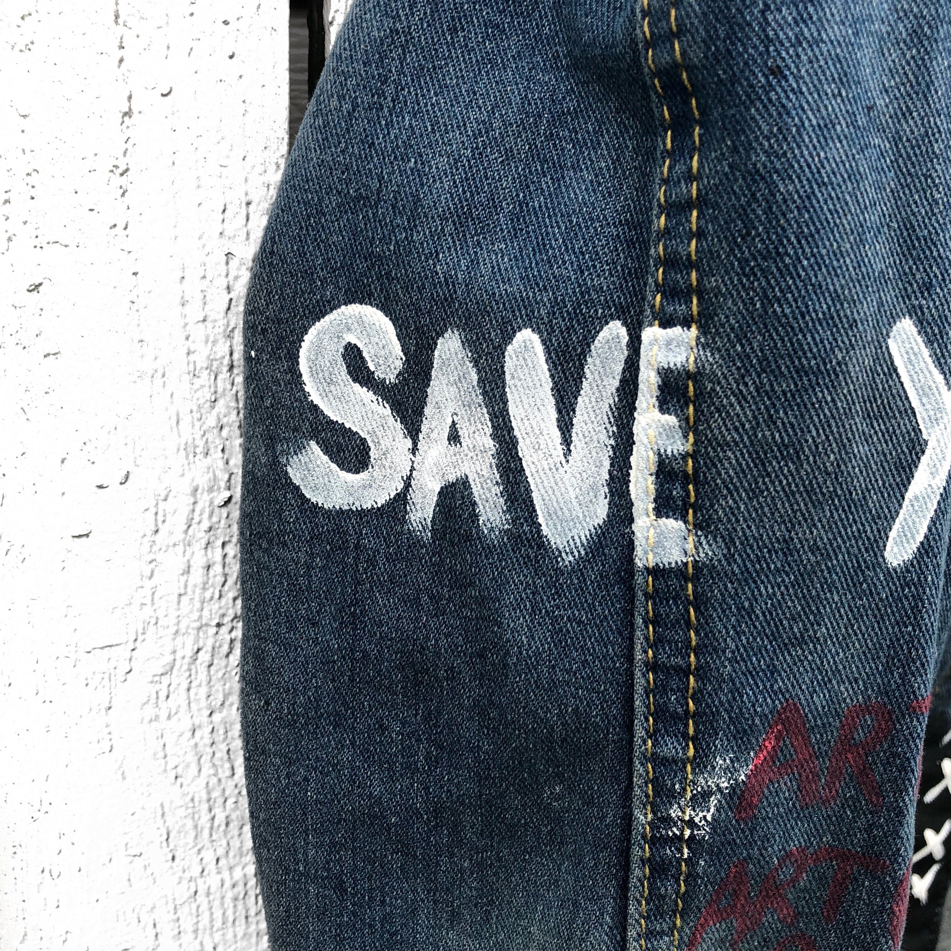 Buy PLAY HARD' DENIM JACKET by Wren + Glory