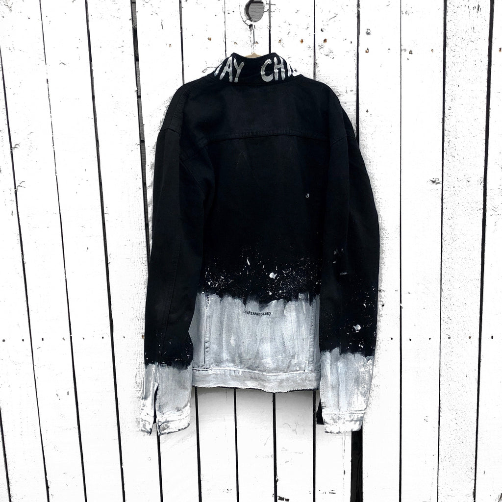 Buy SPLATTER' DENIM JACKET by Wren + Glory