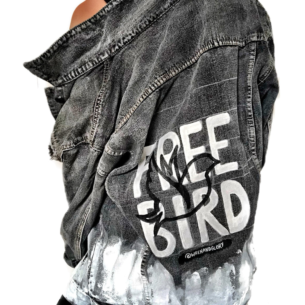 Buy FREE BIRD' DENIM JACKET by Wren + Glory