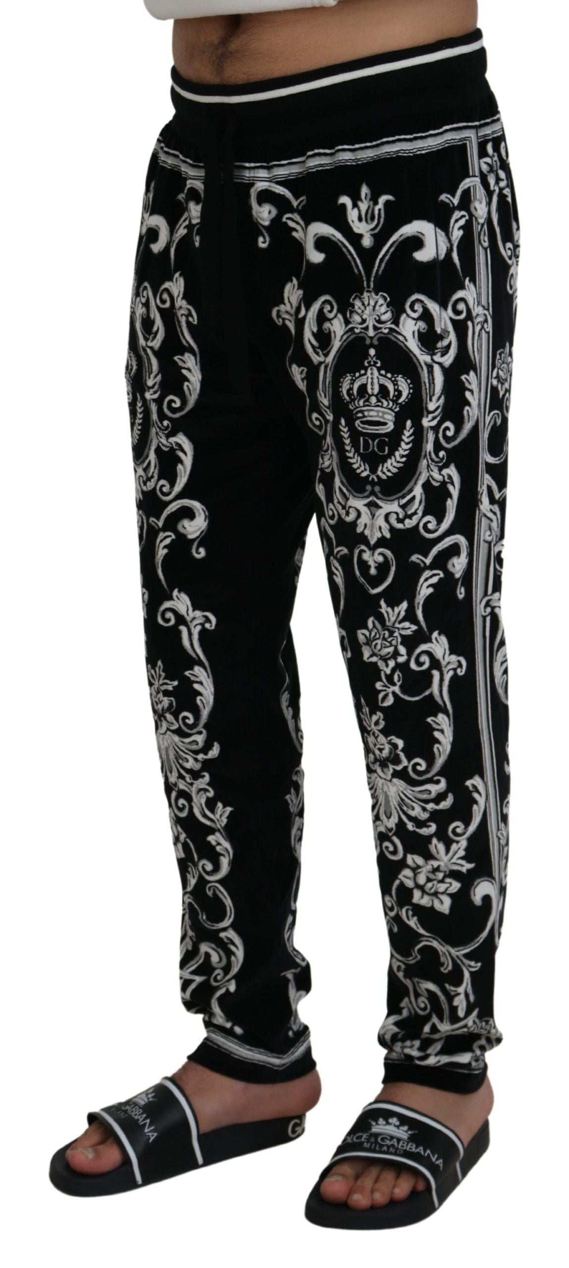 Baroque Patterned Casual Sweatpants