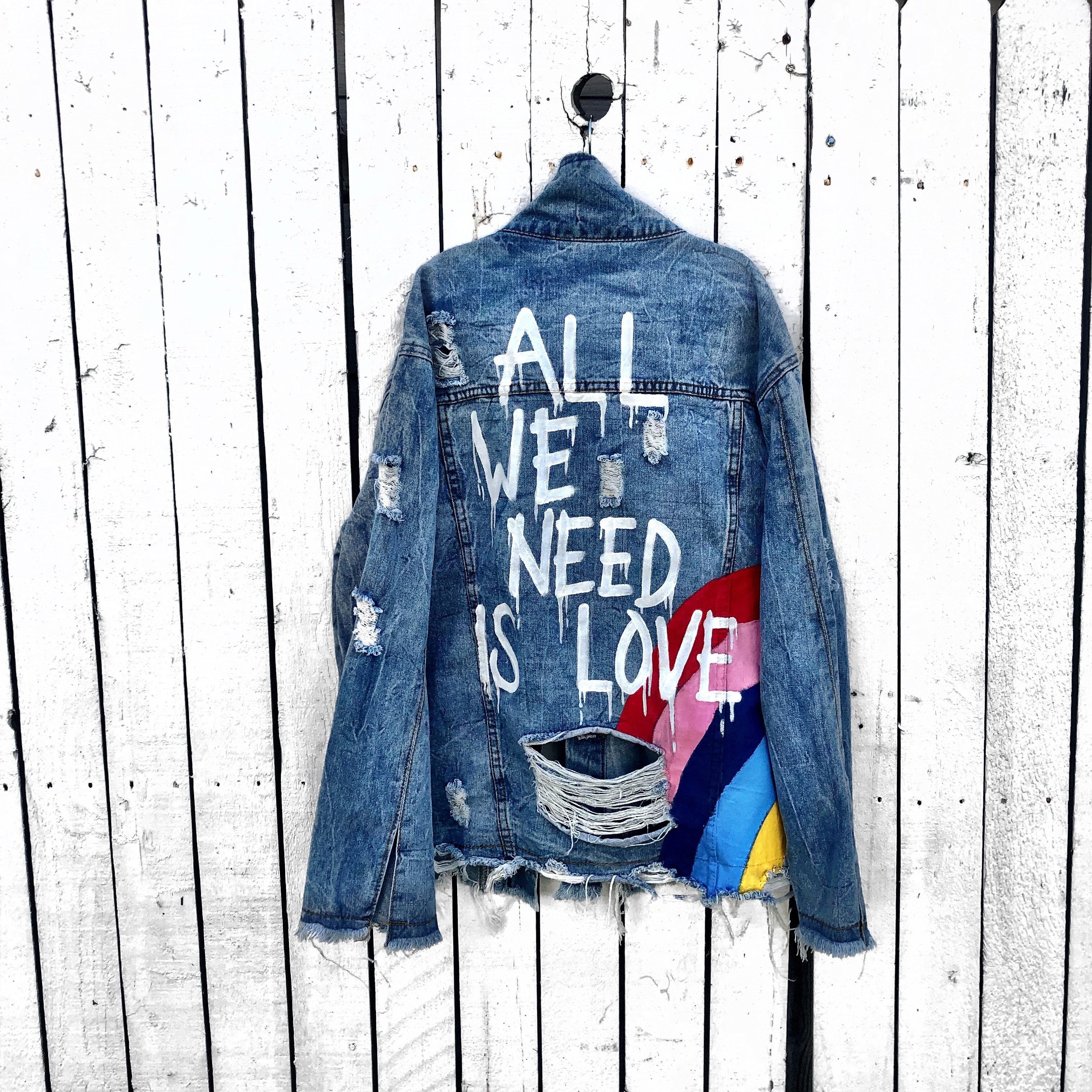 Buy ALL WE NEED' DENIM JACKET by Wren + Glory