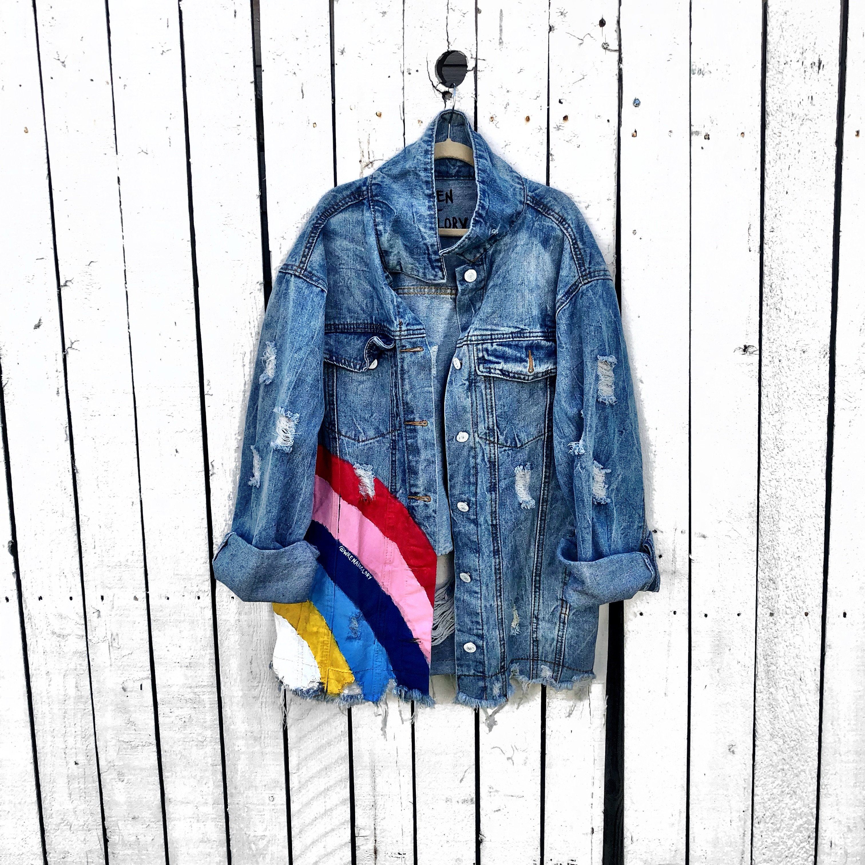 Buy ALL WE NEED' DENIM JACKET by Wren + Glory