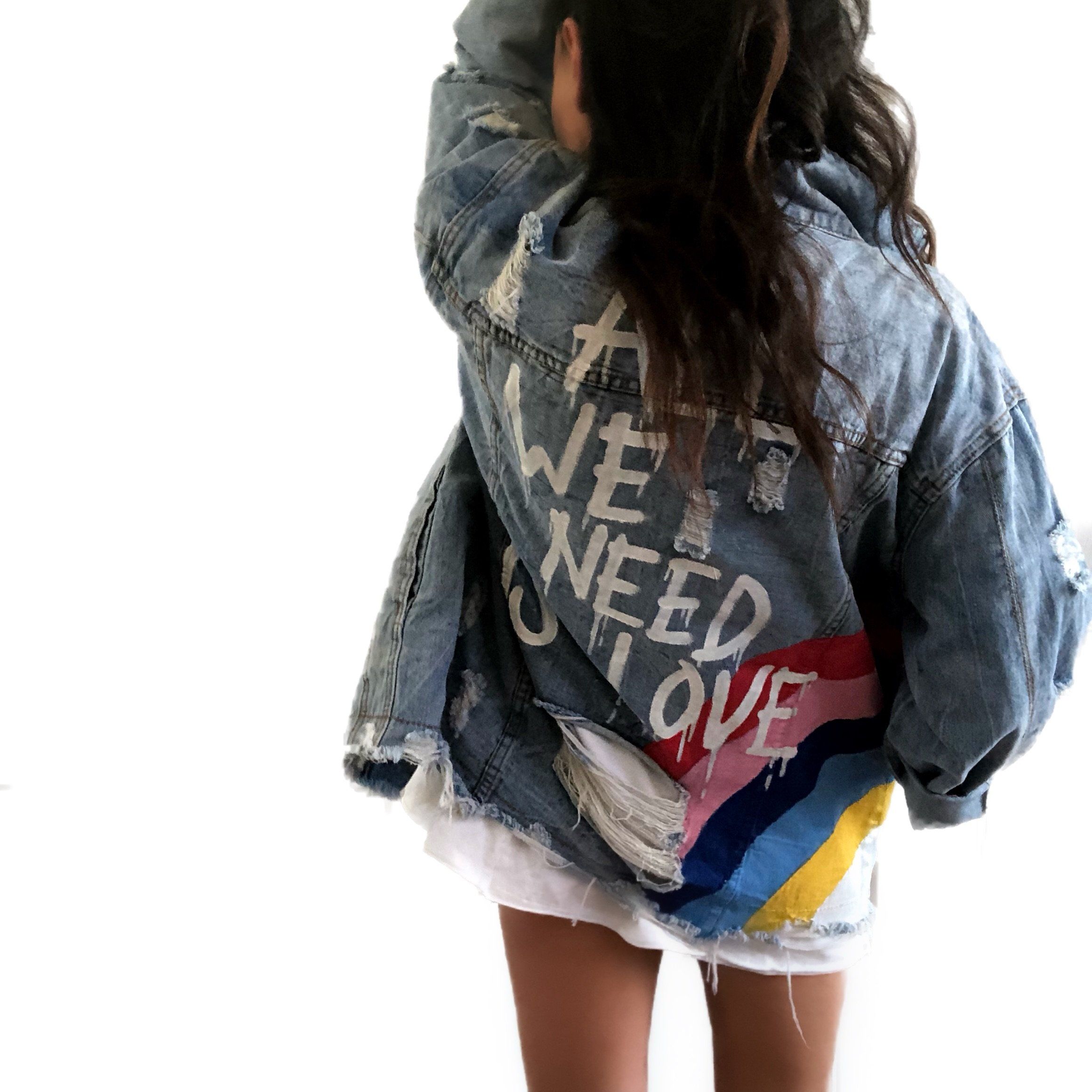 Buy ALL WE NEED' DENIM JACKET by Wren + Glory