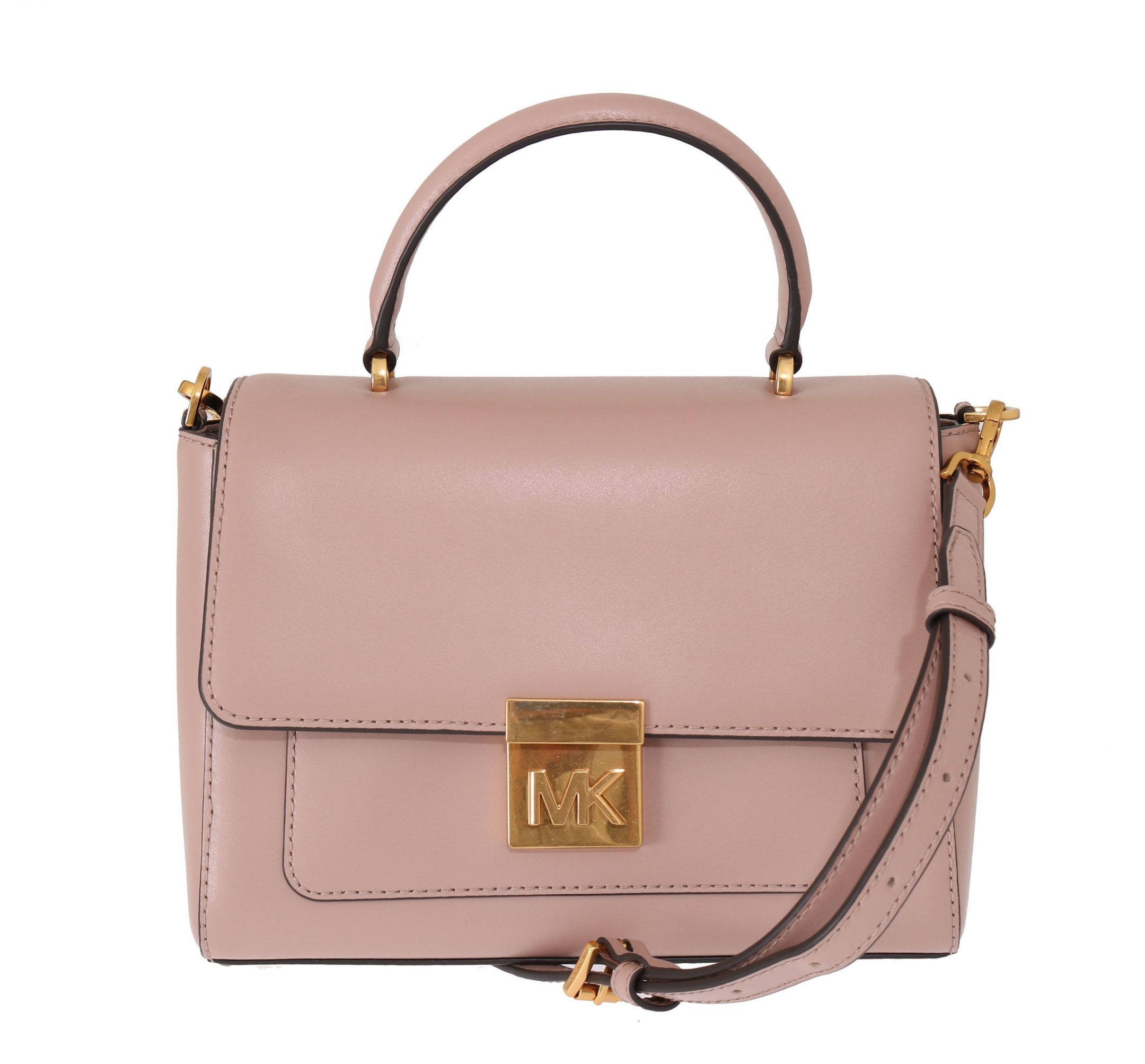 Elegant Pink Leather Mindy Shoulder Bag