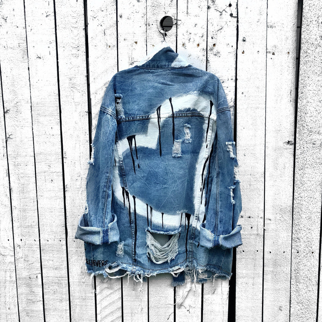 Buy DRIPPING HEART' PAINTED JACKET by Wren + Glory