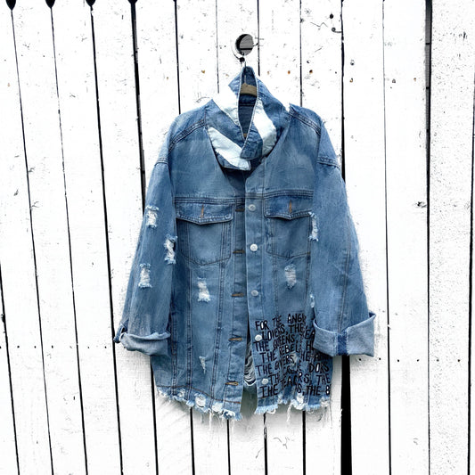 Buy DRIPPING HEART' PAINTED JACKET by Wren + Glory