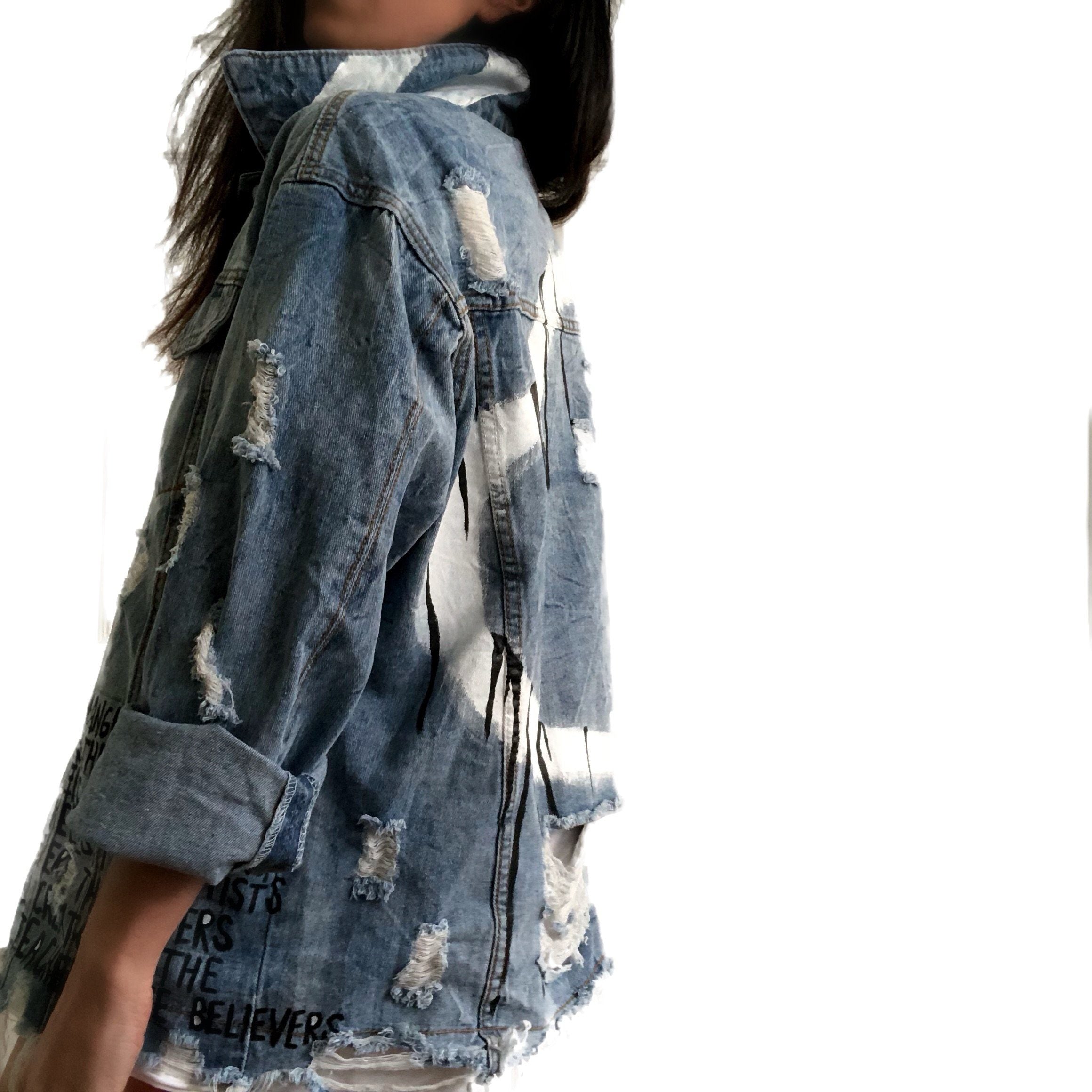 Buy DRIPPING HEART' PAINTED JACKET by Wren + Glory