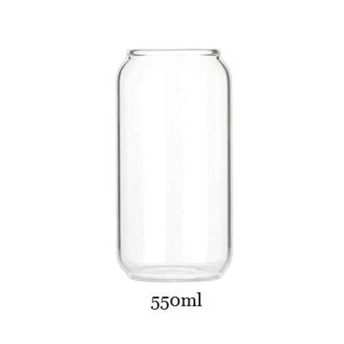 Buy Can Shaped Transparent Glass Jar by Violet Perseus