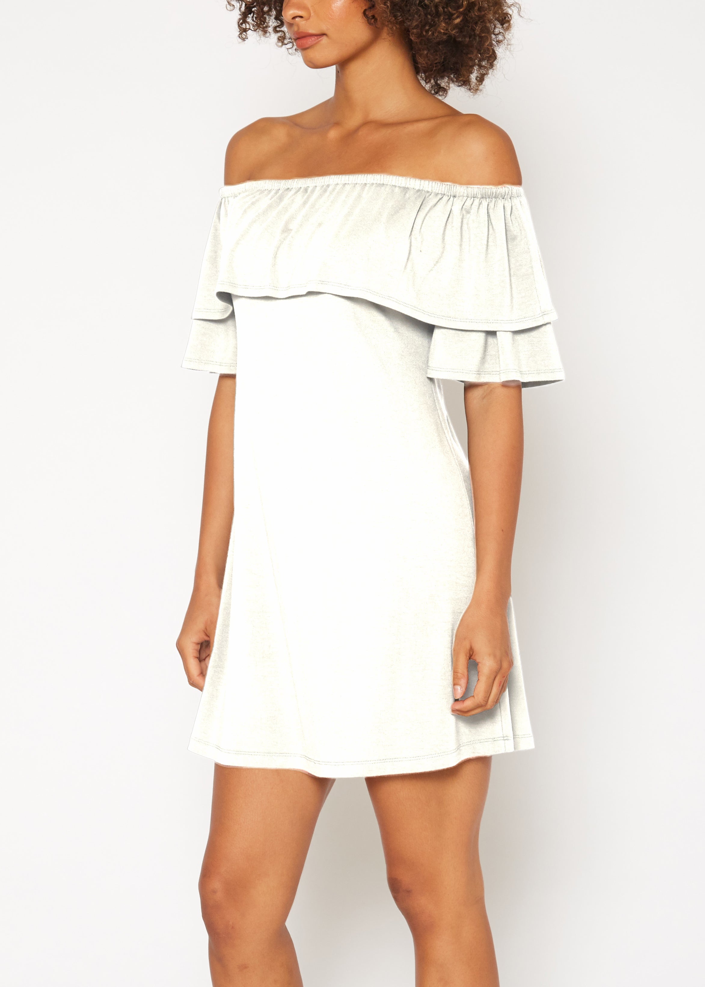 Buy Basic Off Shoulder Midi Dress by Shop at Konus