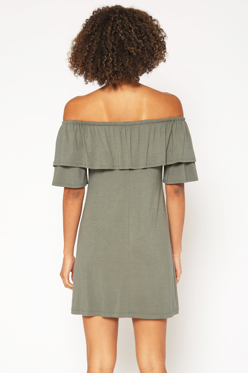 Buy Basic Off Shoulder Midi Dress by Shop at Konus