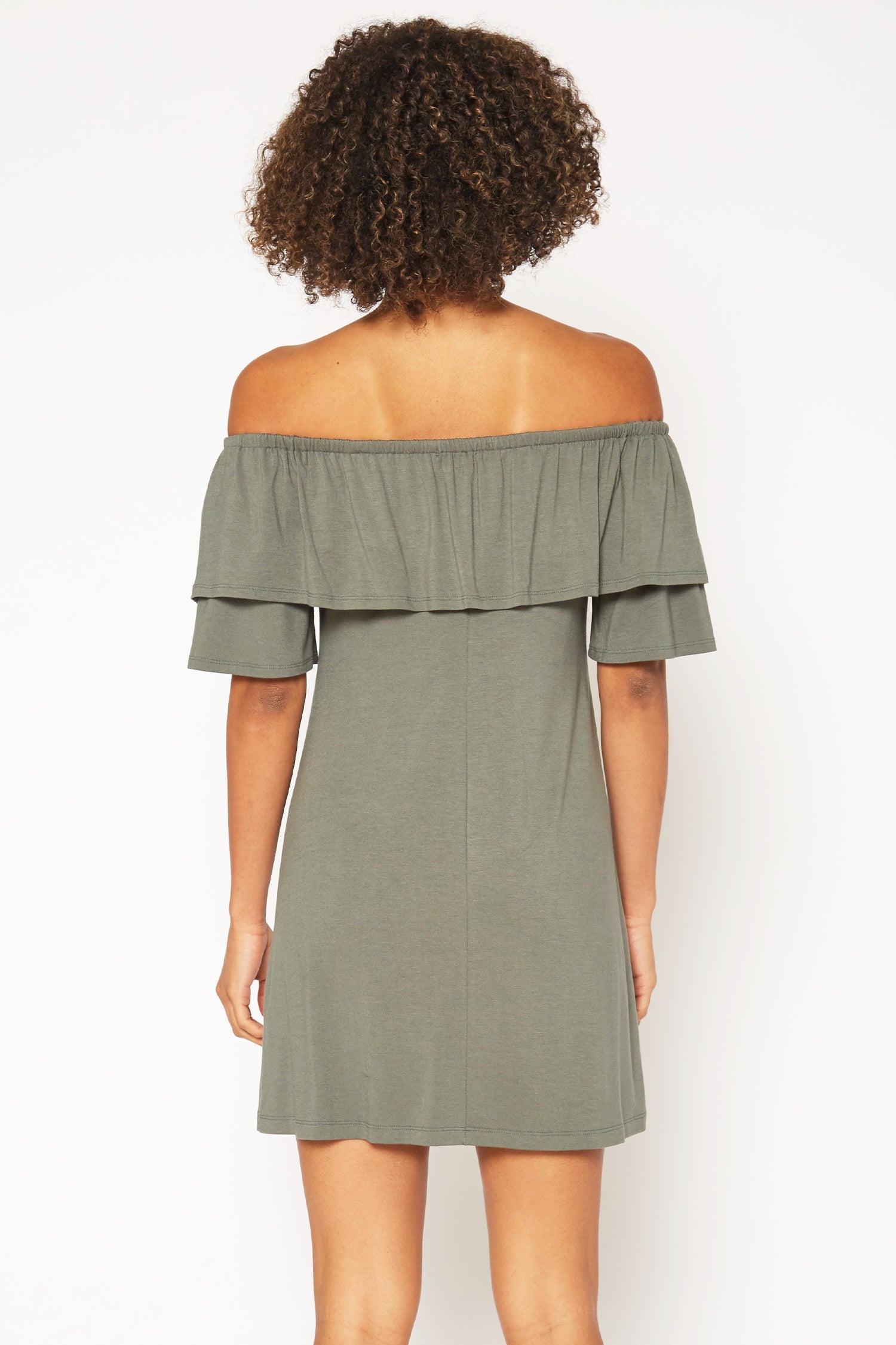 Buy Basic Off Shoulder Midi Dress by Shop at Konus