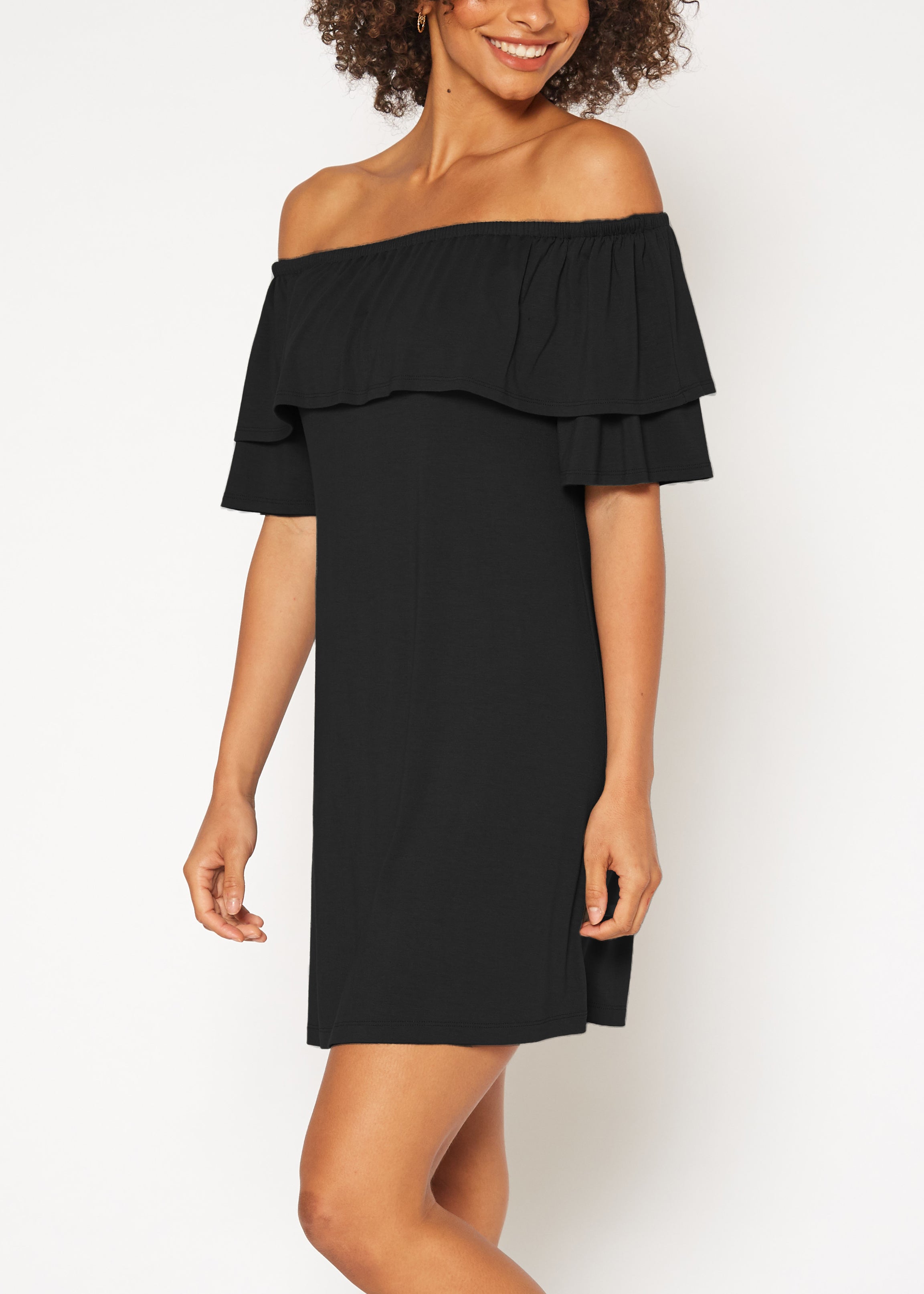 Buy Basic Off Shoulder Midi Dress by Shop at Konus