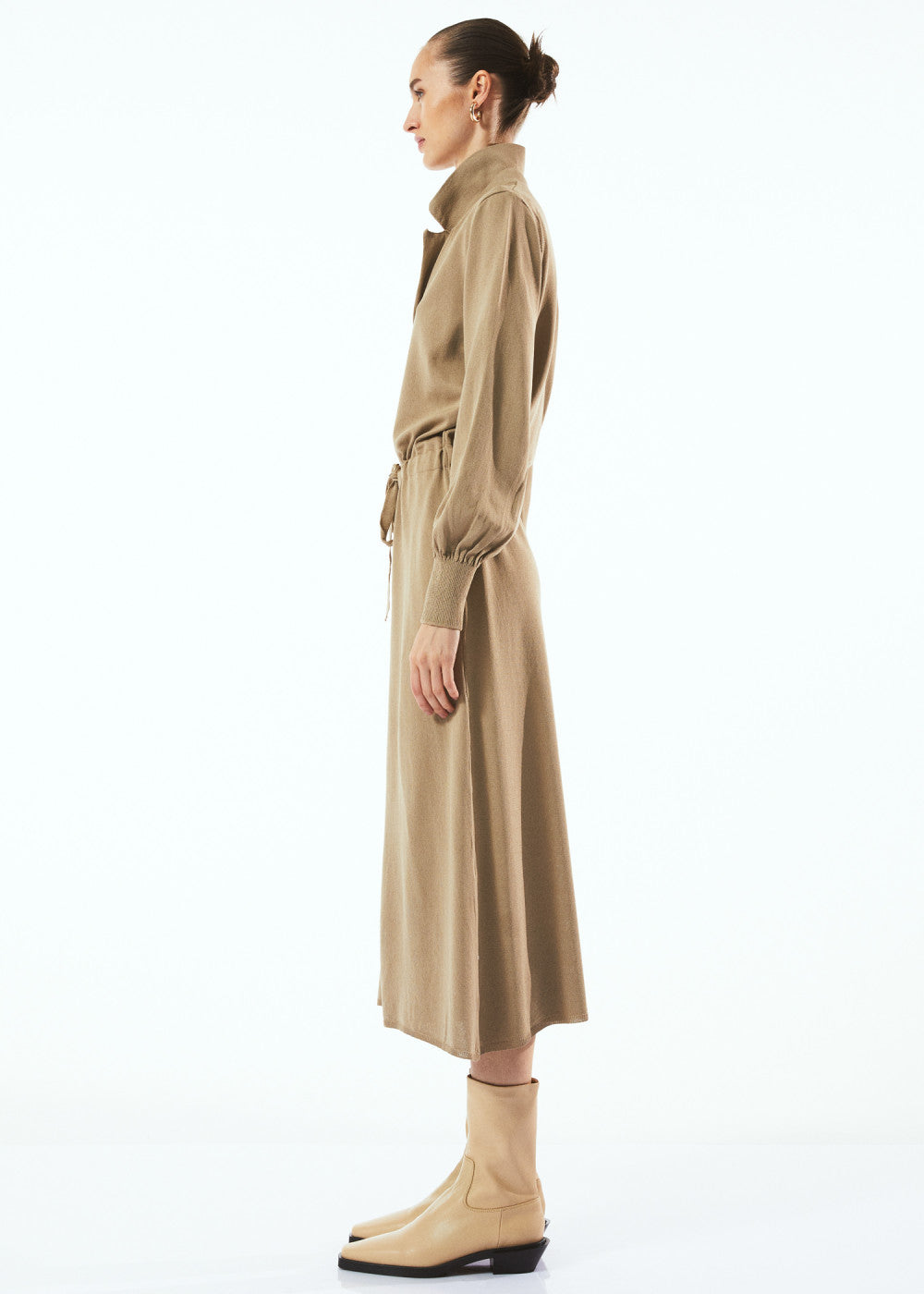 Buy Camel Knitwear Shirt Dress by BYNES NEW YORK | Apparel & Accessories