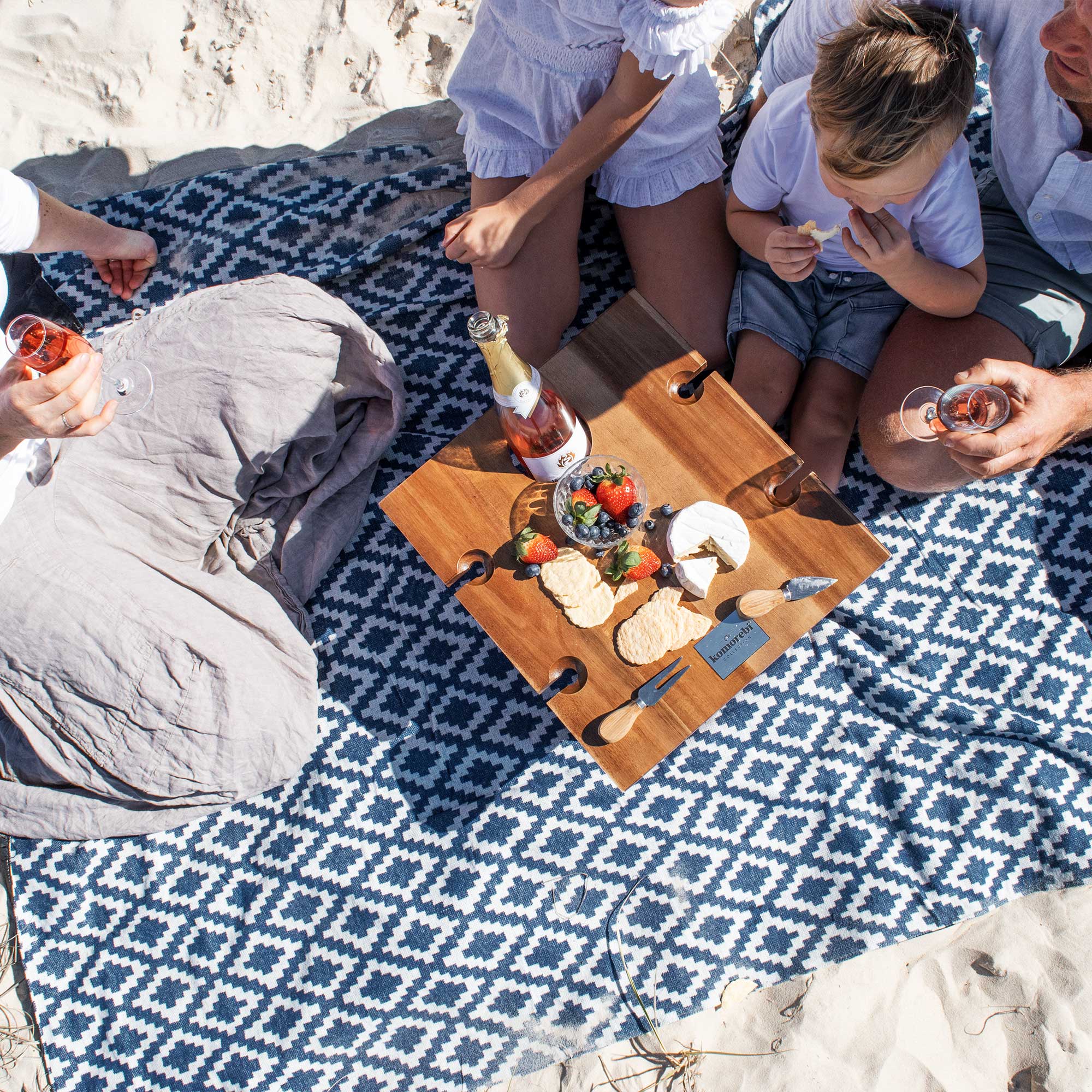 Buy Diamond Jacquard Picnic Blanket by Komorebi