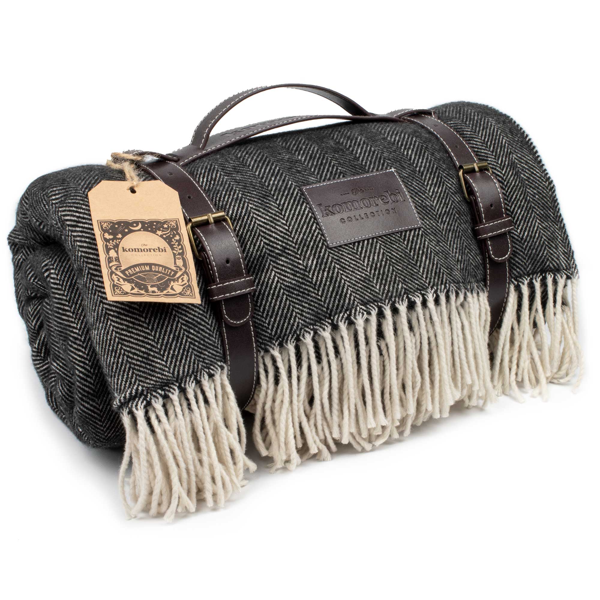 Buy Herringbone Picnic Blanket by Komorebi