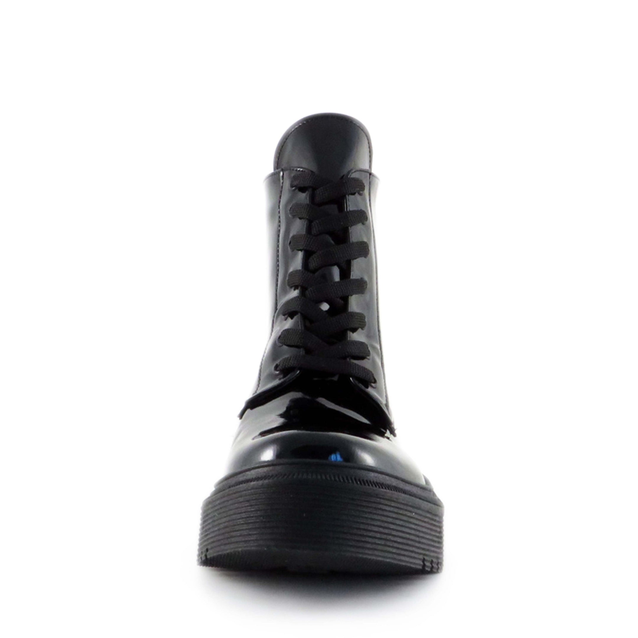 Buy Women's Lunar Combat Boots Patent Black by Nest Shoes