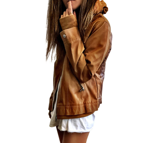 Buy ME + YOU' LEATHER JACKET by Wren + Glory