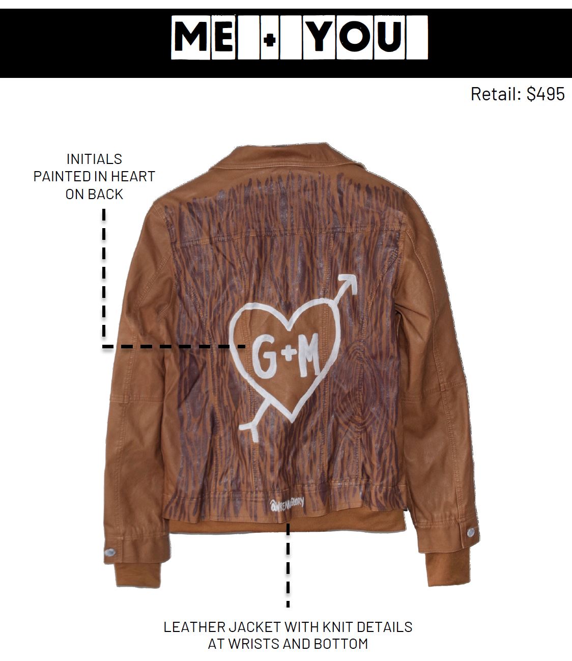 Buy ME + YOU' LEATHER JACKET by Wren + Glory