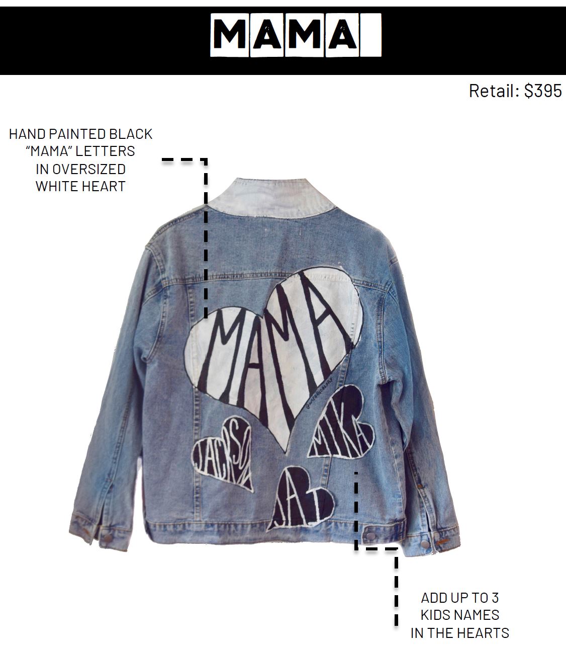 Buy MAMA' DENIM JACKET by Wren + Glory