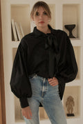 Buy Merci Balloon Sleeve Oversized Shirt by Bali ELF