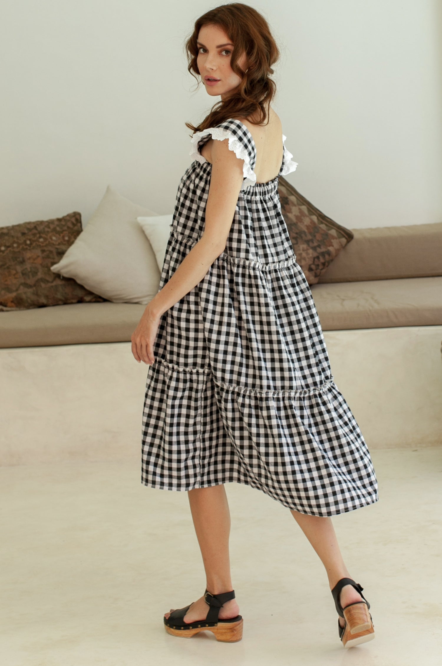 Buy Meringue Tiered Sleeveless Dress by ELF