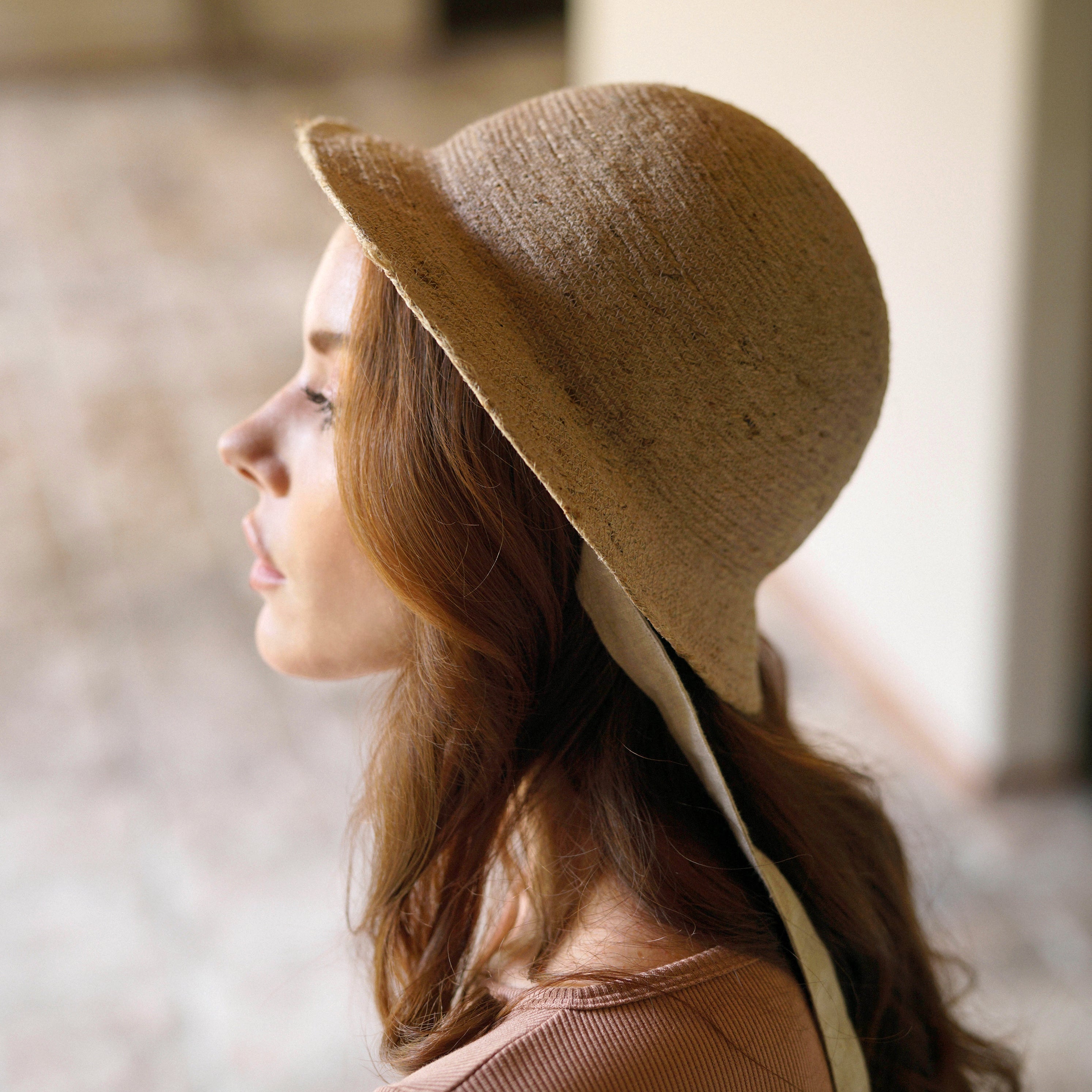 Buy NALA Safari Jute Straw Hat, in Nude by BrunnaCo