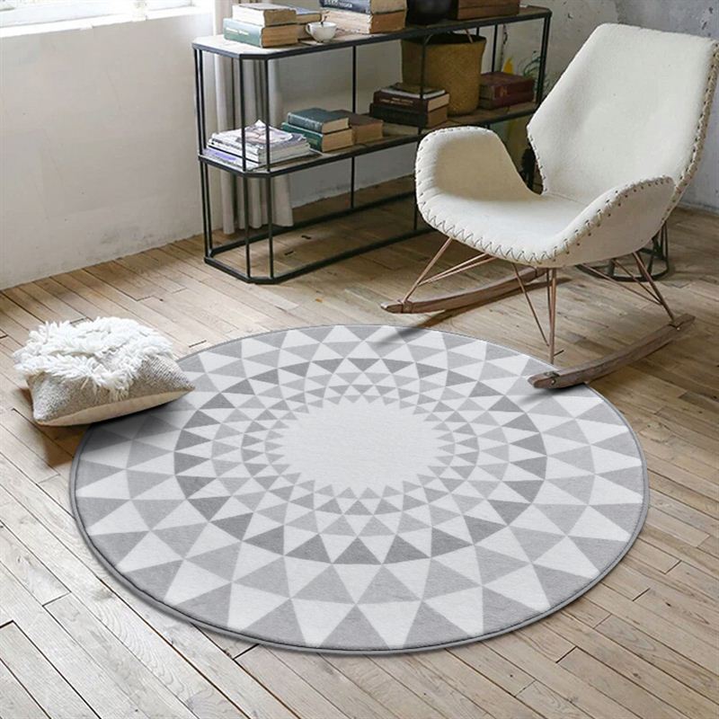 Nordic Gray Series Round Carpets