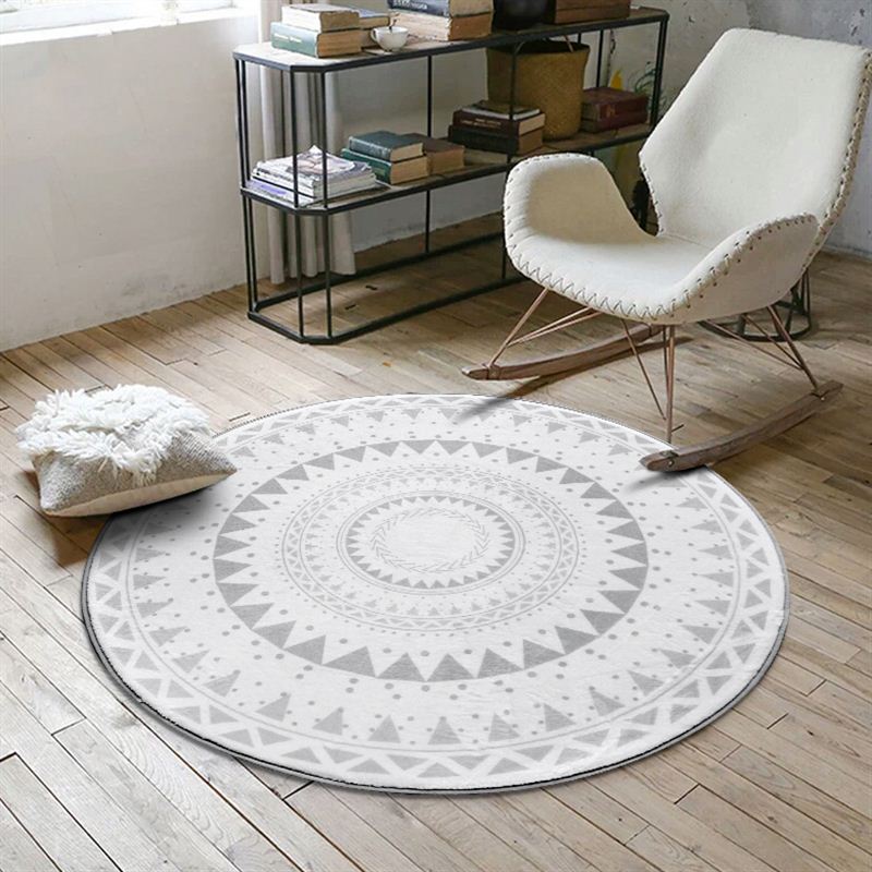 Nordic Gray Series Round Carpets