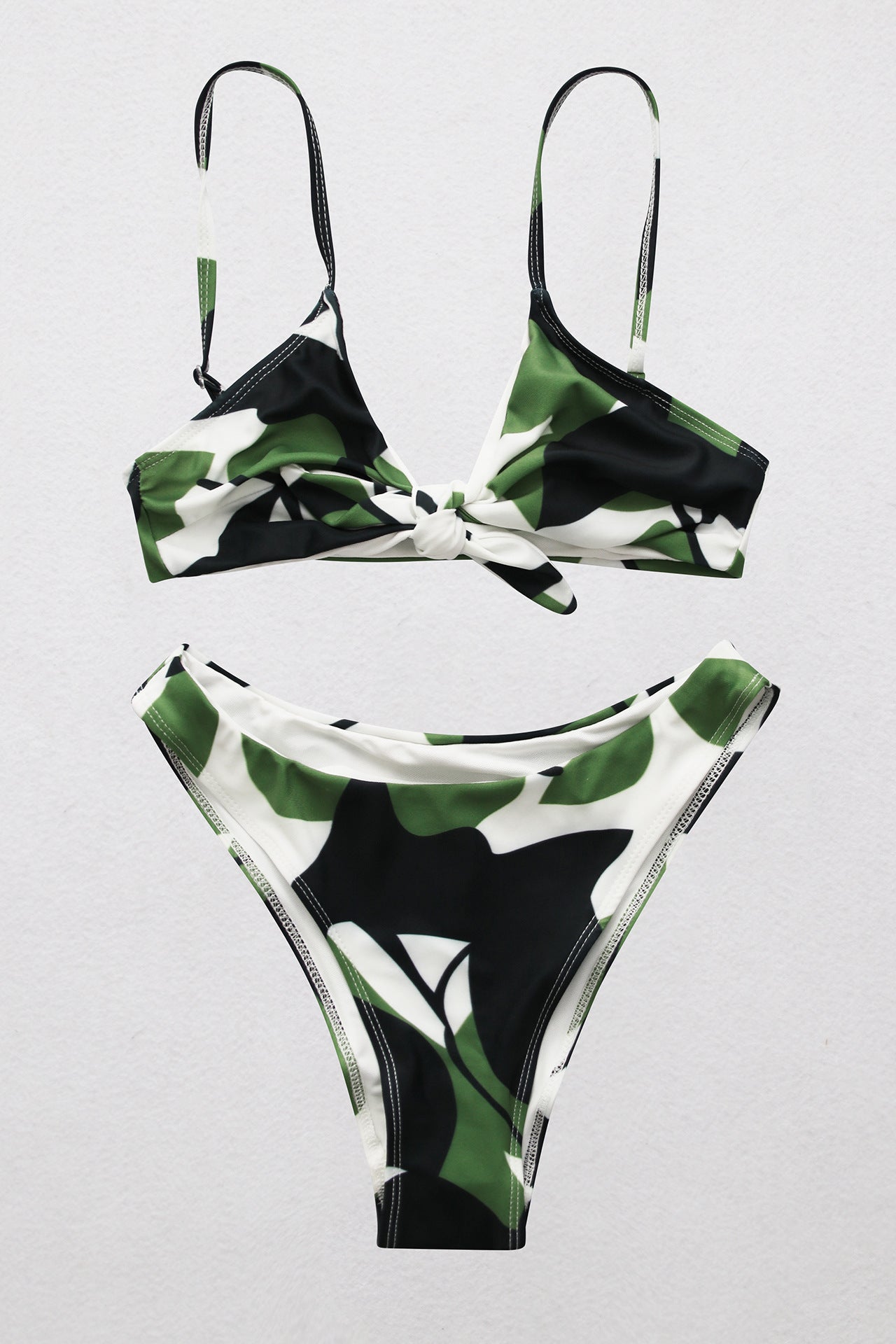 Buy Printed Tie Front Spaghetti Strap Bikini Set by Faz