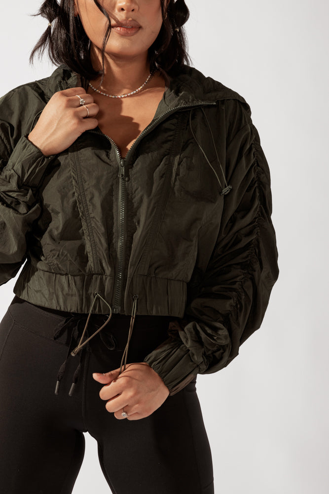 Whimsical Breeze Windbreaker - Forest Night