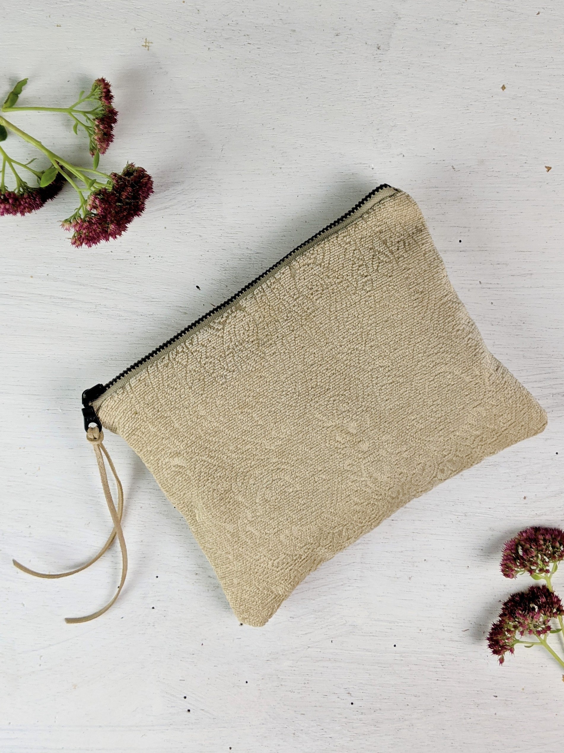 French Chenille Jacquard Clutch