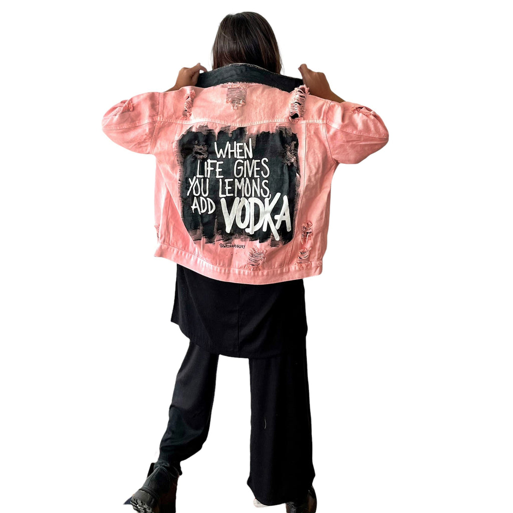 Buy Vodka Please' Denim Jacket by Wren + Glory